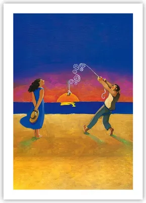 Produktbild von Poster - Poster ohne Rahmen - Symbol Liebe Surrealismus - 50x70 cm - Wand Bild - Wanddeko - Wandbilder - Kunstposter - Wandposter - Bilder - Kunstdruck - Wanddekoration - Wandbild - P2XPA50x70-4411