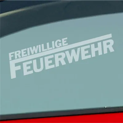 Produktbild von Auto Aufkleber Freiwillige Feuerwehr langes F Leben 19,5x4,5 cm Milchglas Sticker Heckscheibenaufkleber