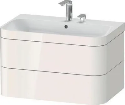 Produktbild von Waschtischunterbau HAPPY D.2 PLUS 775x490mm m UB o Hahnloch weiß supermatt ohne Hahnloch weiß supermatt