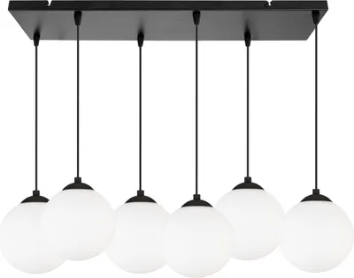 Image de Suspension LED moderne sphérique noire 15 cm – Lampe suspendue élégante sur barre