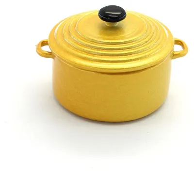Produktbild von Gelbe Puppen Kochtöpfe | 1:12 Puppenküchen Geschirr