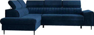 Produktbild von MIRJAN24 Ecksofa Kadurin, Wohnzimmmer L-Form mit Schlaffunktion und Bettkasten, Einstellbare Kopfstützen (Farbe: Kronos 09, Seite: Links)