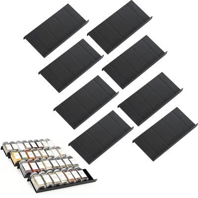 Obrázek produktu pro Organizér do zásuvky na koření, sada 8 kusů, černý