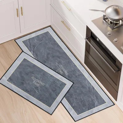 Immagine prodotto di Solidchoice - Set di 2 tappetini antiscivolo e assorbenti per la cucina, lavabili in lavatrice