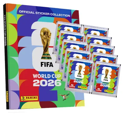 Produktbild von Fifa World Cup 2026 Sticker - WM Sammelsticker - 1 Hardcover Album + 10 Tüten