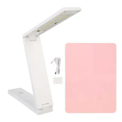 Image de Lampe en résine pliable avec recharge USB,tactile, tapis en silicone et 18 puces lumineuses pour la fabrication de bijoux et le bricolage