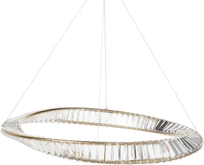 Zdjęcie produktu dla BELIANI Żyrandol złoty stalowy z kryształkami oświetlenie LED lampa wisząca styl glamour