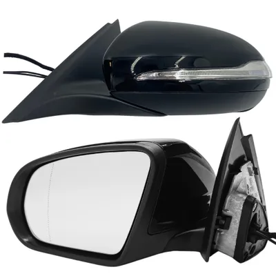 Image de Rétroviseur extérieur gauche BILMAX de remplacement pour Mercedes W205 C205 (facelift) 2018-2021 (4 portes) Réglable électriquement, rabattable électriquement, clignotant