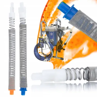 Productafbeelding van Vingerfilter Set FTX 100/50 Mesh Rosfix – Metaal/Plastic, Ø9mm | 110mm | voor Airless Verfspuit