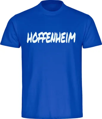 Produktbild von multifanshop Herren T-Shirt - Hoffenheim - Textmarker, blau, Größe L