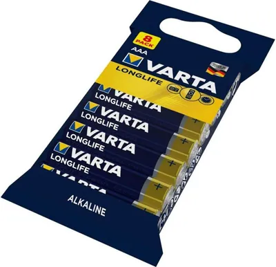 Produktbild von Varta 4103, Alkali, Zylindrische, 1.5 V, 44.5 mm, 10.5 mm, 11 g, 8 Stück
