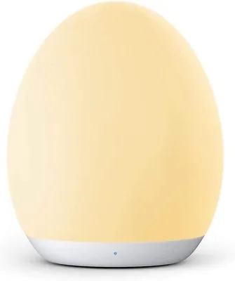 Obrázok produktu pre LED nočné svetlo – s režimom zmeny farieb – stmievanie – dobíjateľné – nočné svetlo v tvare vajca – s 1-hodinovým časovačom – dotykové ovládanie – biela farba