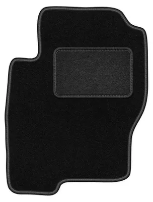 Productafbeelding van Velours bestuurdersmat voor Nissan Navara III D40 2005-2011 – zwart, op maat – Wielganizator LUX