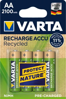 Produktbild von Varta Akku RECHARGE Recycled AA HR6 2100mAh 4St.