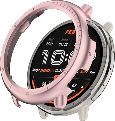 Produktbild von Für Amazfit Active 2 Design Kunststoff PC Watch Schutz Gehäuse Hülle Rosa