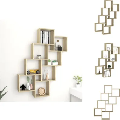 Immagine prodotto di vidaXL Scaffale cubo rovere Sonoma 90x15x119 cm in legno - Mensole a muro