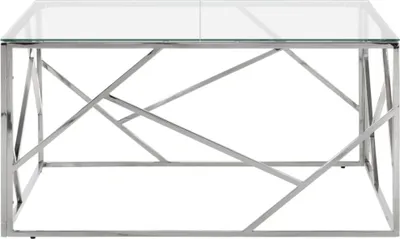 Produktbild von vidaXL Couchtisch Silbern Edelstahl und Hartglas