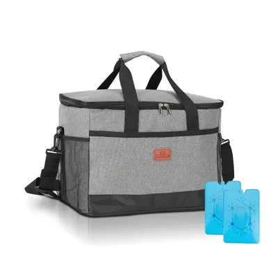 Produktbild von Jiubiaz Kühltasche leicht und wasserdicht Kühltaschen mit Kühlakku Picknicktasche 15 Liter,Grau