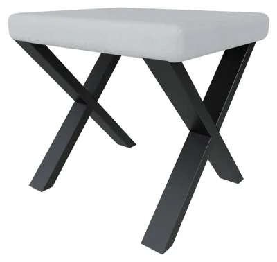 Image de Banc Akiko Metal A - Ensemble de bancs d'angle pour votre salle à manger, cuisine moderne, coin salon, coin repas. Parfait pour la cuisine, le bureau et la réception. Fabrication solide et robuste. (50x44-Soft17)