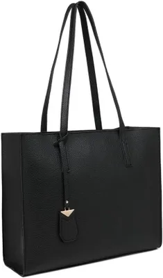 Productafbeelding van Dameshandtas/shoptas - Schooltas voor dames - Modieuze tas met rits - Ideaal voor werk, school of winkelen - 36,5*11*30 cm - Zwart