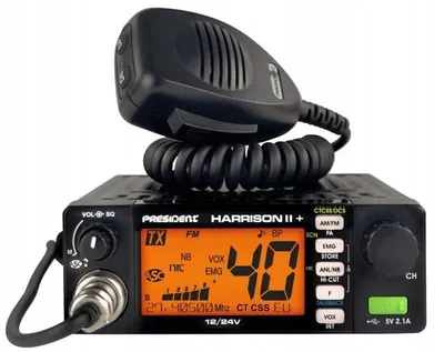 Zdjęcie produktu dla Radio CB President Harrison II ASC VOX PA 12/24 V AM FM