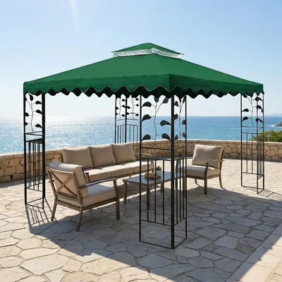 Obrázek produktu pro Vodotěsná střecha pro altán - Dvouvrstvý design - UV ochrana - 3x3 m