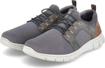 Zdjęcie produktu dla Rieker męskie buty wsuwane szary tekstylny syntetyczny sportowy rozmiar: 46