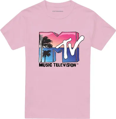 Produktbild von MTV - "Beach Sunset" T-Shirt für Herren/Damen Uni TV28740 (XXL) (Pink)