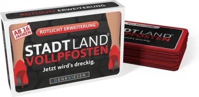 Produktbild von Stadt Land Vollpfosten® Das Brettspiel | Rotlicht Erweiterung – "Jetzt wird's dreckig."