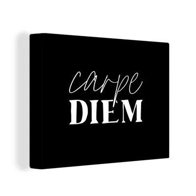 Obrázek produktu pro OneMillionCanvasses® Malba na plátně Nástěnná malba na plátně - Citáty - Přísloví - Carpe diem - Využij dne - 80x60cm