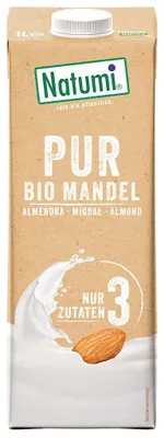NAPÓJ MIGDAŁOWY PURE BEZ CUKRU BIO 1 L - NATUMI