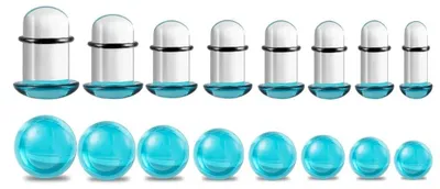Zdjęcie produktu dla O-ringi szklane - 8 par, przeznaczone do piercingu ciała