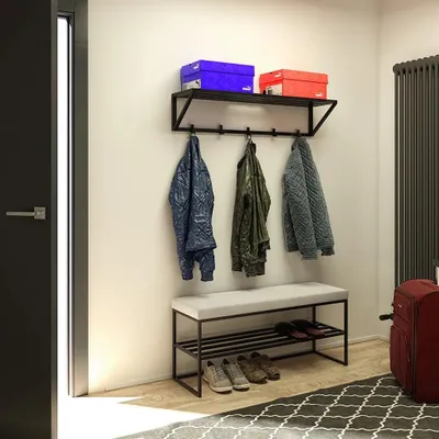 Produktbild von Schuhschrank Geri 80 x 30 cm – Bank für den Flur, den Eingangsbereich oder den Windfang