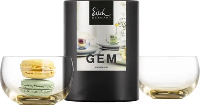 Zdjęcie produktu dla Eisch 2 Dessertschalen 310/10 amber in Geschenkröhre GEM 30031016