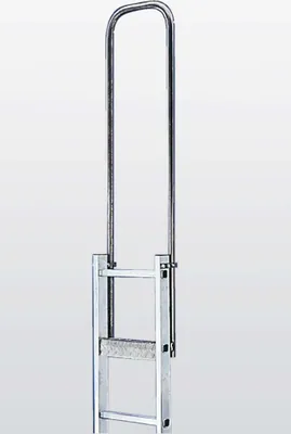 Produktbild von Günzburger Steigtechnik Einstiegshilfe doppelholmig Stahl verzinkt für Leiterbreite 340 mm - 065008