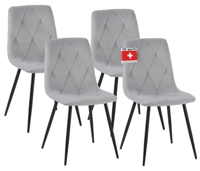 Obrázek produktu pro Albatros jídelní židle Dora s látkovým potahem, stylový vintage design, nosnost 110 kg, čalouněná židle - moderní kuchyňská židle, židle do jídelny