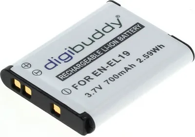 Produktbild von digibuddy Akku kompatibel zu Nikon EN-EL19 / Sony NP-BJ1 Li-Ion