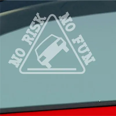 Produktbild von Auto Aufkleber No Rist no Decal Tuning 12x8,5 cm Milchglas Sticker Heckscheibenaufkleber