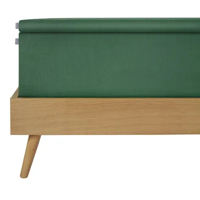 Produktbild von Schiesser Premium Topper Spannbettlaken Flexi | 95|5 Wohlfühlformel | aus nachhaltiger Produktion | für Matratzen 180x200cm bis 200x220cm | Topperhöhe bis 10cm | Dunkelgrün