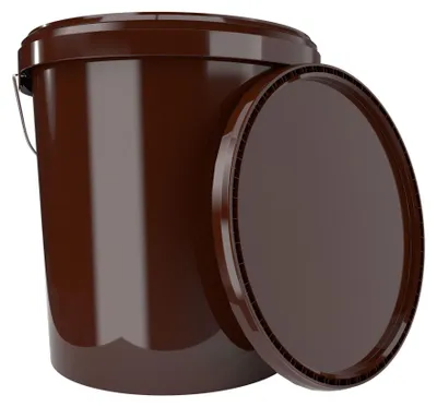 Produktbild von Eimer mit Deckel 16 L | Vorratseimer | Lebensmittelecht Braun | PP | 1 Stück