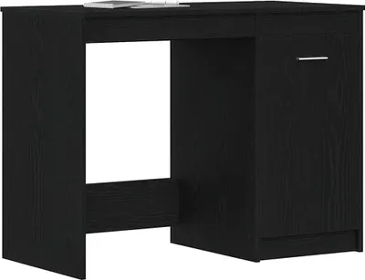 Produktbild von vidaXL Schreibtisch mit Speicher Schwarz Eichen-Optik 100 x 50 x 76 cm