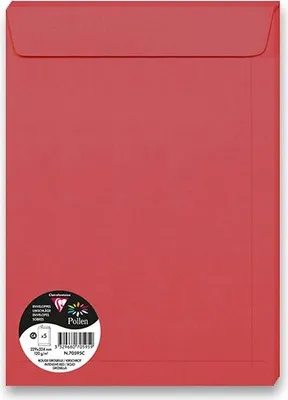 Obrázok produktu pre Farebná obálka Clairefontaine C4, samolepiaca, 5 ks červená, C4