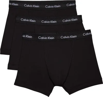 Produktbild von Calvin Klein Herren Boxershorts Baumwolle Trunk Rise 3er Pack Schwarz M