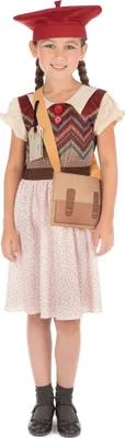 Produktbild von Bristol Novelty - "Evacuee Schoolgirl" Kostüm für Mädchen BN577 (M) (Bunt)