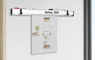 Zdjęcie produktu dla Listwa zaciskowa MAULtalent aluminiowy do przykręcenia 100,5 x 4,3 x 2,9 cm biała