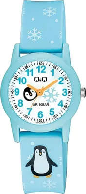 Produktbild von Q&Q Kinderuhr mit Silikonarmband, 10 Bar wasserdicht