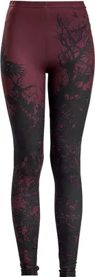 Produktbild von Black Premium by EMP Damen dunkelrote Leggings mit Allover-Print S