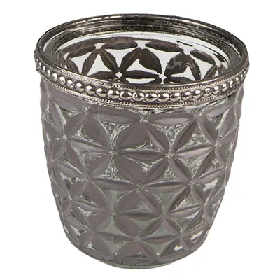 Obrázok produktu pre Držiak na čajovú sviečku Clayre & Eef Ø 7x7 cm Sivé sklo