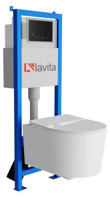 Produktbild von LAVITA WC-Set LOSO LAV 101 LAV 200.3.4 spülrandlos Schwarz