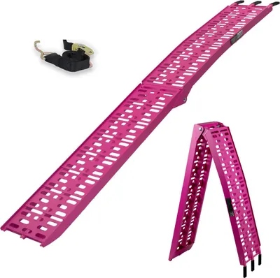 Produktbild von TRUTZHOLM 1 x Auffahrrampe klappbar 228 cm Traglast 340 kg Alu pink gelocht Rampe Motorradrampe